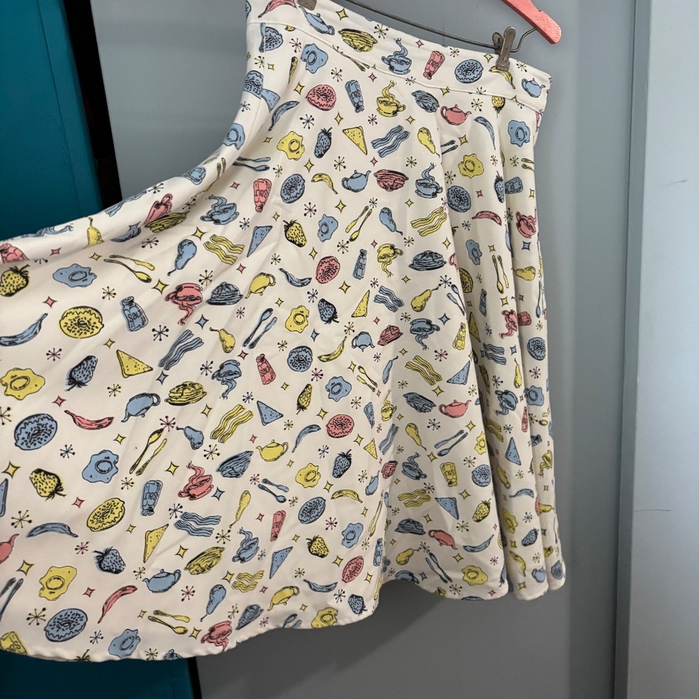Steady Clothing Breakfast Brunch Print Pinup Skirt - Picture 3 of 8